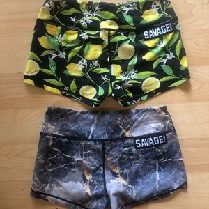 SAVAGE barbell booty shorts